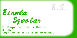bianka szmolar business card
