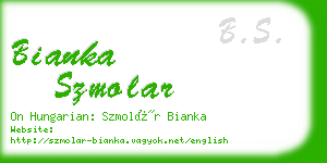 bianka szmolar business card